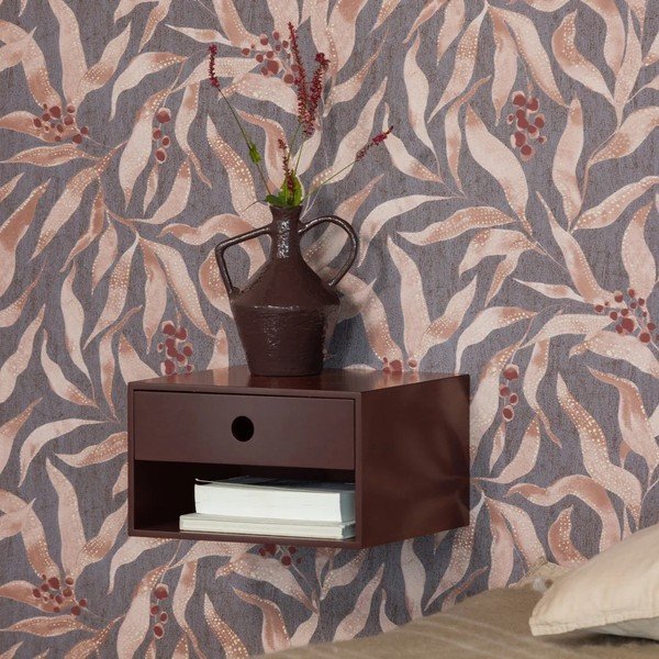 Vínový noční stolek z MDF Nancy – WOOOD-image-1