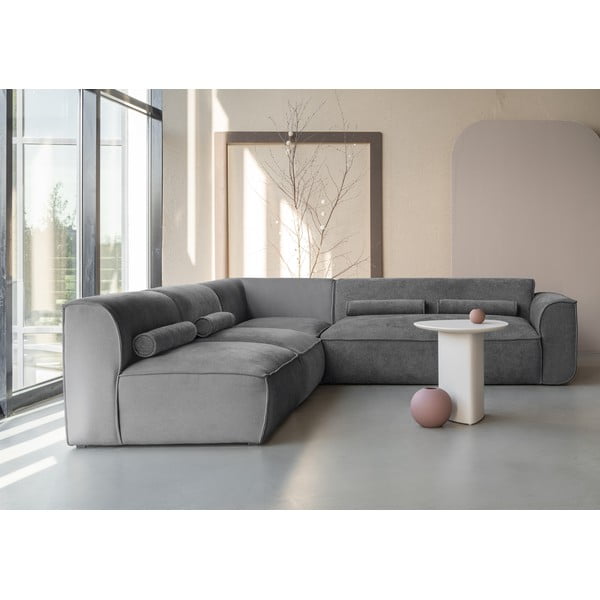 Šedá rohová pohovka (levý roh) Flex Felix – Miuform-image-1