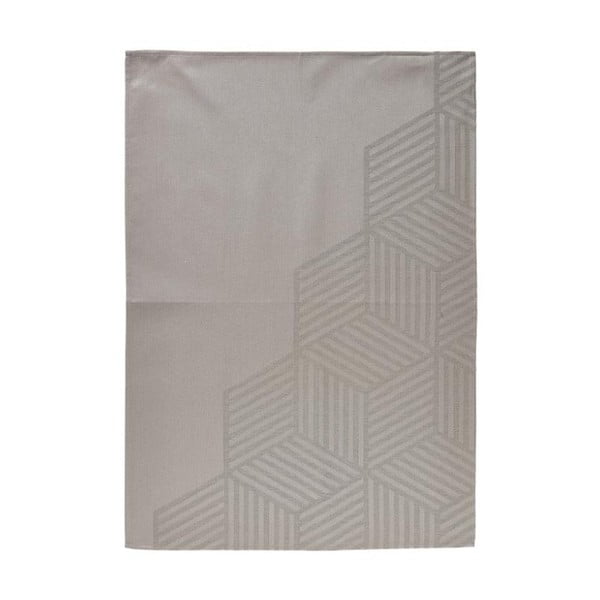 Šedohnědá kuchyňská utěrka ze 100% bavlny Zone Hexagon, 50 x 70 cm