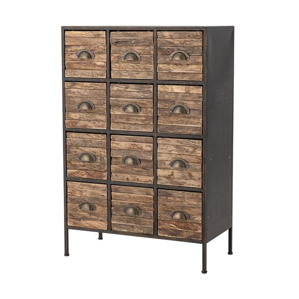 Černo-hnědá kovová komoda 60,5x92x33,5 cm Matteo – Bloomingville-image-4