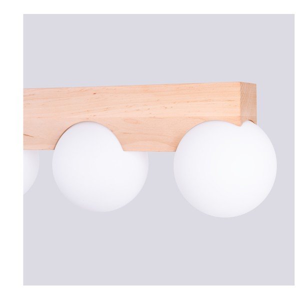 Bílé/v přírodní barvě stropní svítidlo se skleněným stínidlem ø 12 cm Solum – Sollux-image-4