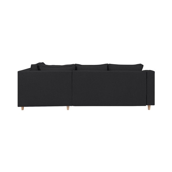 Tmavě šedá rozkládací čtyřmístná pohovka Mazzini Sofas Jonquille, pravý roh-image-3