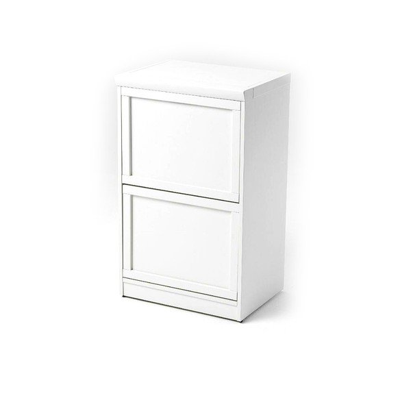 Bílé skládací žehlicí prkno z bukového dřeva s výklopnými policemi Arredamenti Italia Stiromobile-image-1