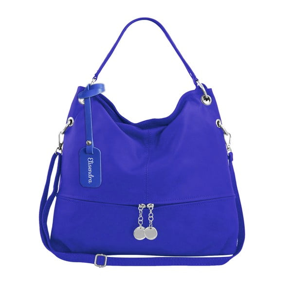 Modrá kožená kabelka Maison Bag Evelyne