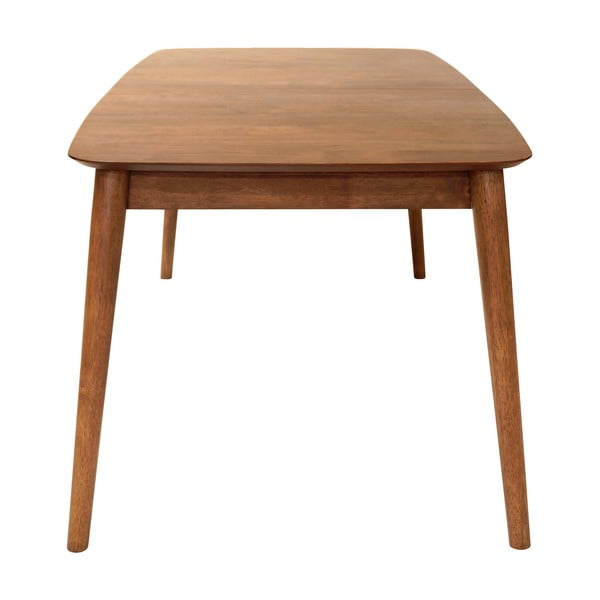 Rozkládací jídelní stůl s přídavnou deskou v dekoru ořechu 90x180 cm Montreux – Actona-image-4