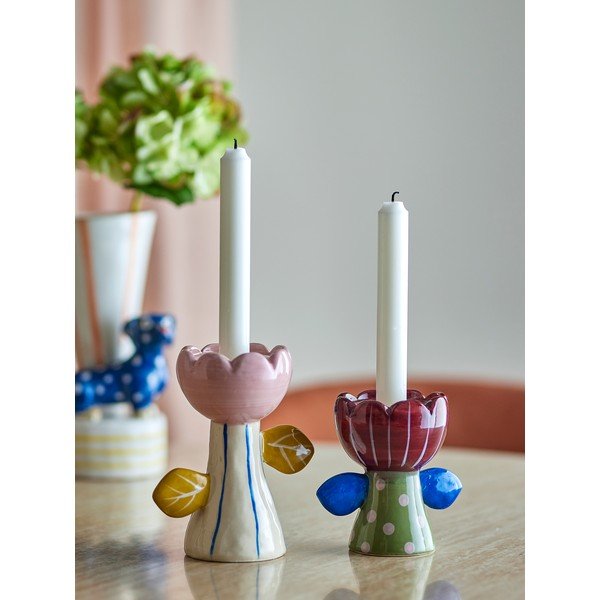 Kameninové svícny v sadě na čajovou svíčku 2 ks Florita – Bloomingville-image-1