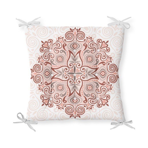 Podsedák na židli Minimalist Cushion Covers Ethnic Beige Mandala, 40 x 40 cm