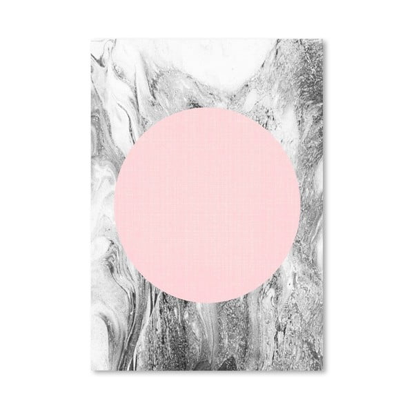 Plakát Geometric Pink Grey