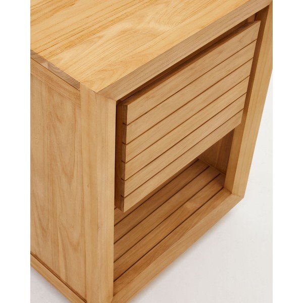 Nízká skříňka pod umyvadlo z teakového dřeva v přírodní barvě 60x80 cm Saula – Kave Home-image-4