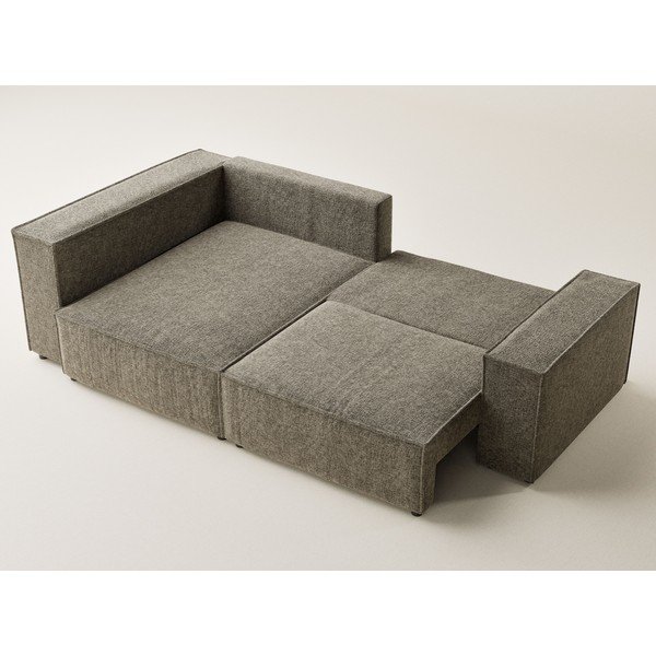 Hnědá žinylková rozkládací/s úložným prostorem rohová pohovka (levý roh/do L) Tonga – Maison de Rêve-image-3