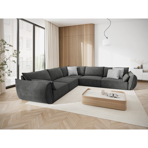 Šedá rohová pohovka (variabilní) Vanda – Mazzini Sofas-image-1