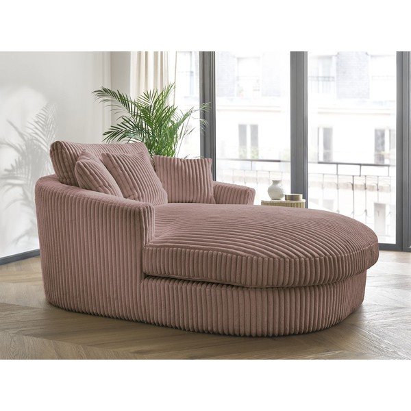 Růžové manšestrové křeslo Belem – Bobochic Paris-image-1