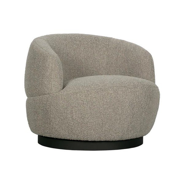 Světle šedé otočné křeslo Wolly – WOOOD