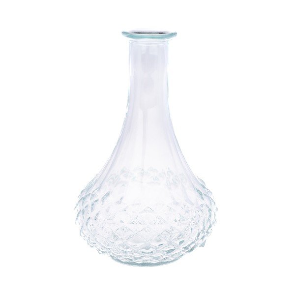Krémová skleněná váza (výška 21 cm) – Dakls