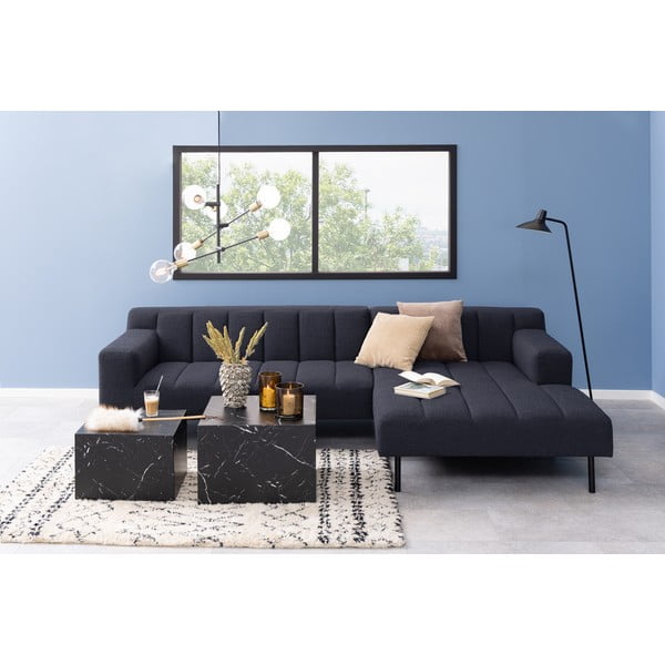 Černé konferenční stolky v dekoru mramoru v sadě 2 ks 58x58 cm Dice – Actona-image-4