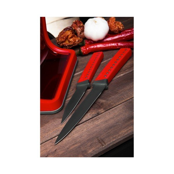 Set červeného bloku na nože a 5 nožů Red-image-4