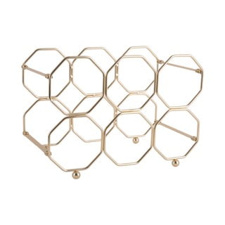 Kovový skládací držák na víno ve zlaté barvě PT LIVING Honeycomb