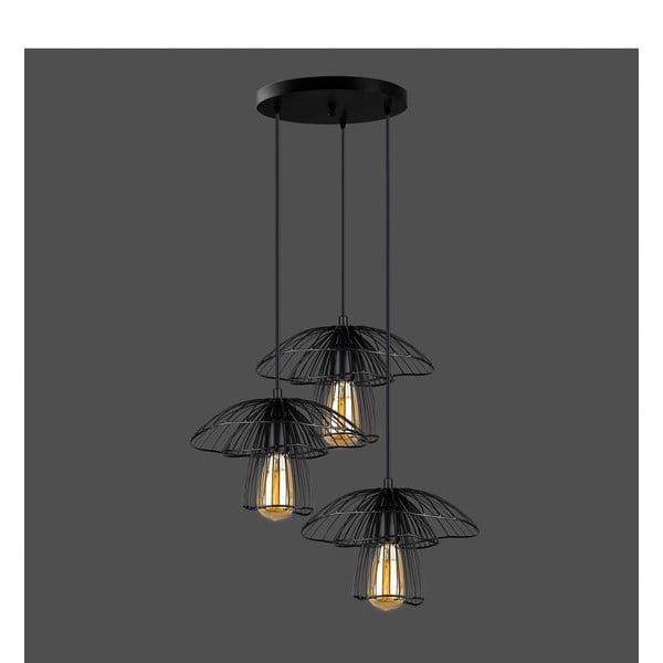 Černé závěsné svítidlo Squid Lighting Root, výška 117 cm-image-1