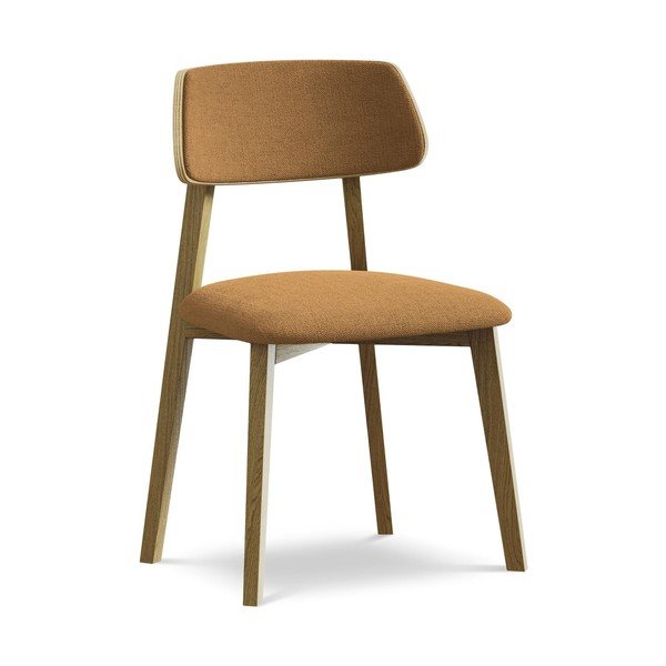 Jídelní židle z masivního dřeva v terakotové barvě Niu – Makamii