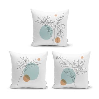 Sada 3 povlaků na polštáře Minimalist Cushion Covers Drawing Modern, 45 x 45 cm
