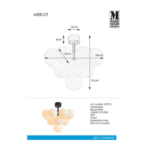 Stropní svítidlo Markslöjd Merlot Plafond 13L-image-2