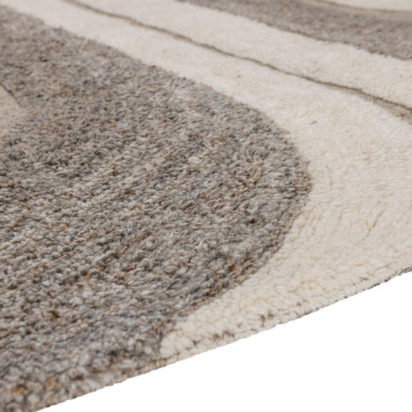 Šedý/béžový koberec s příměsí vlny 170x240 cm Moro – WOOOD-image-4