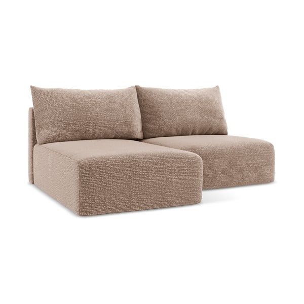 Světle hnědá rozkládací/s úložným prostorem rohová pohovka (levý roh) Kalena – Makamii-image-1