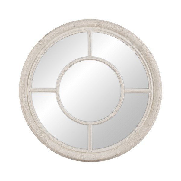 Nástěnné zrcadlo s dřevěným rámem ø 79 cm Paula – Ixia