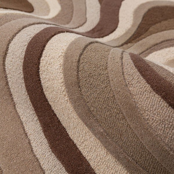 Hnědý/béžový ručně tkaný vlněný koberec 160x230 cm Envy Wool – Flair Rugs-image-4