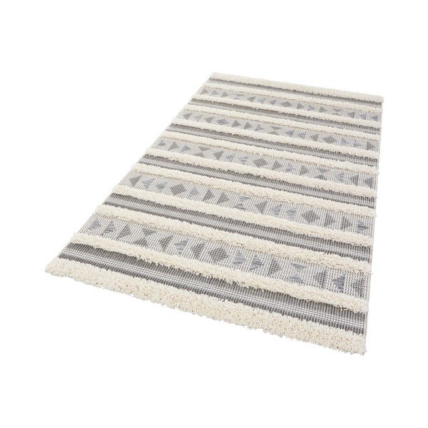 Šedý koberec Mint Rugs Handira Tribal Stripes, 155 x 230 cm-image-1