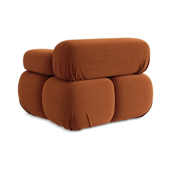 Oranžový sametový modul pohovky (pravý roh) Lokua – Makamii-image-4