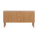 Nízká komoda v dekoru dubu s posuvnými dveřmi v přírodní barvě 160x80 cm Langley – Actona