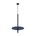 Tmavě modré/béžové kovové závěsné svítidlo ø 30 cm Rilu – Sollux