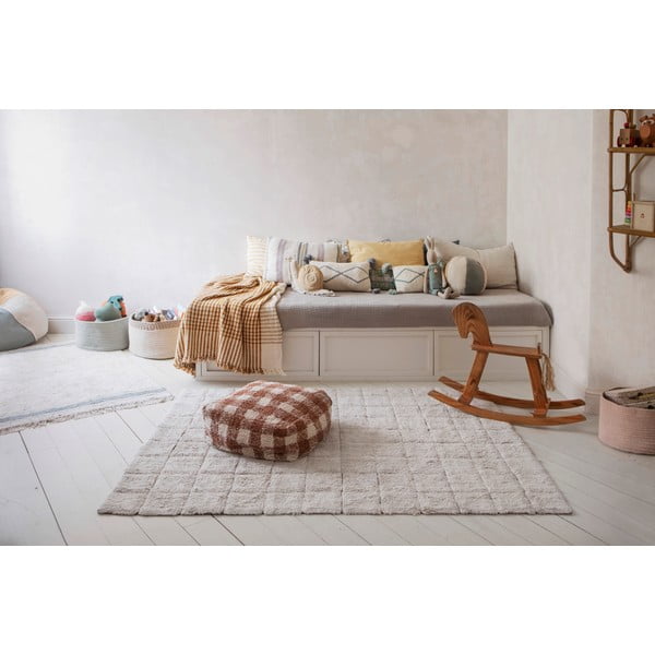 Krémový pratelný ručně tkaný bavlněný koberec 120x160 cm Mosaic – Lorena Canals-image-3