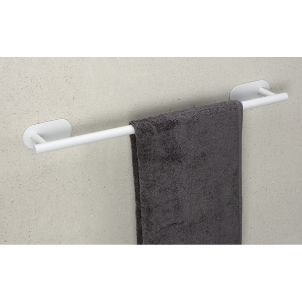 Bílý samodržící držák na ručníky z nerezové oceli Orea Uno – Wenko-image-1