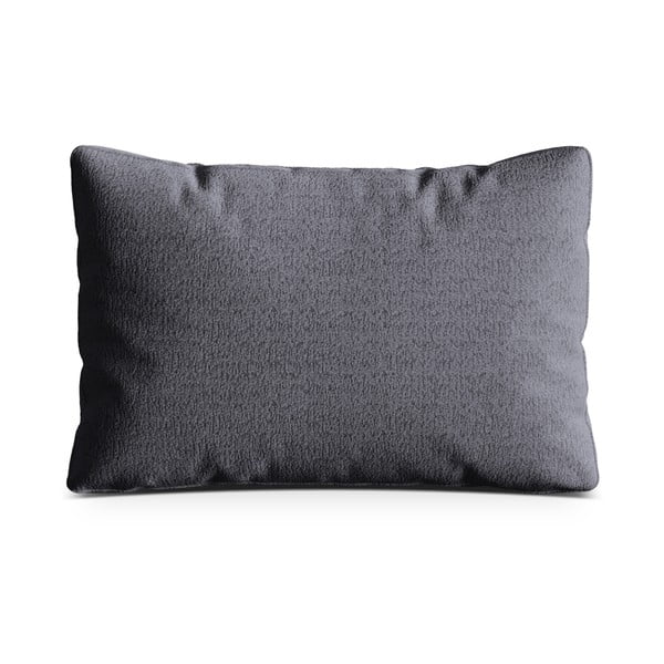 Tmavě šedý polštář na gauč z textilie bouclé Kemi – Cosmopolitan Design