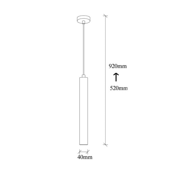 Černé závěsné svítidlo s kovovým stínidlem ø 4 cm Best – Opviq lights-image-4