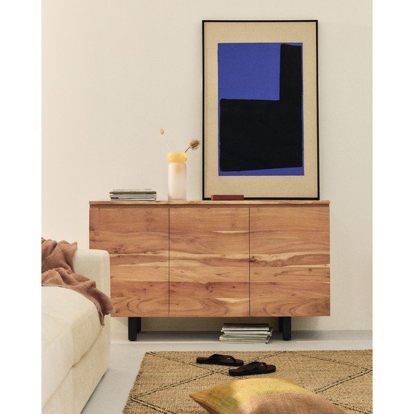 Komoda z masivu akácie v přírodní barvě 150x88x40 cm Uxue – Kave Home-image-1