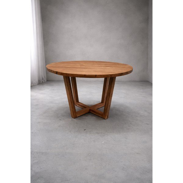 Kulatý jídelní stůl z masivu akácie ø 120 cm Nahla - II. jakost – Kave Home-image-2