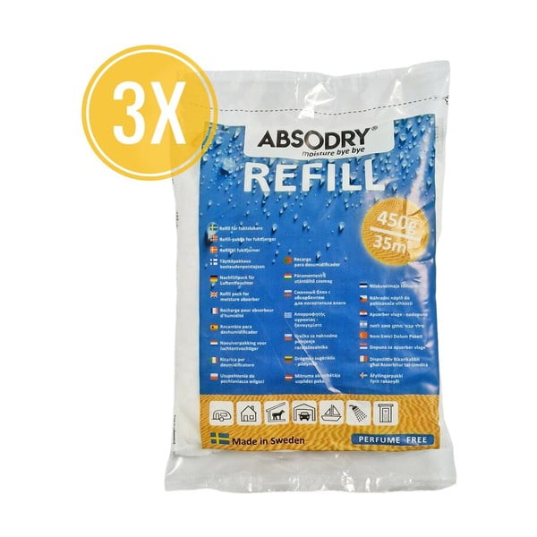 Náhradní náplně do pohlcovače vlhkosti v sadě 3 ks Absodry Maxi – Everbrand Sweden-image-1