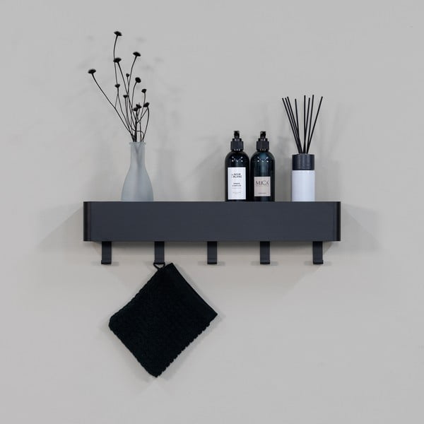 Černá nástěnná ocelová koupelnová polička Multi – Spinder Design-image-3