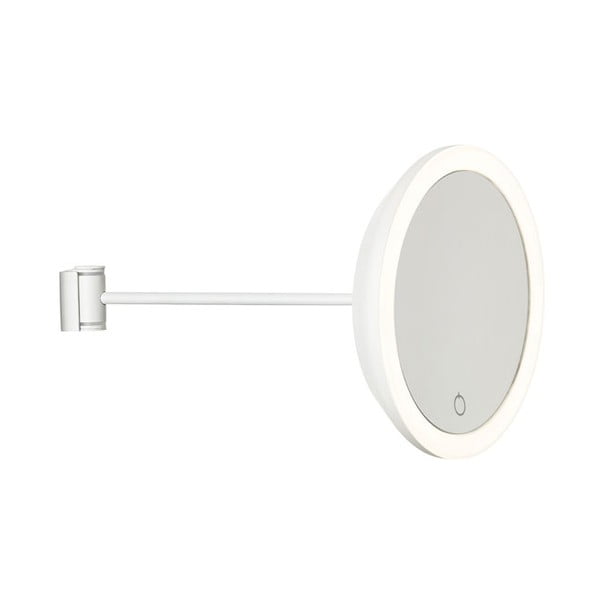 Bílé nástěnné kosmetické zrcadlo Zone Eve, ø 17,5 cm