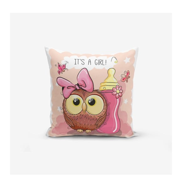 Dětský povlak na polštář 43x43 cm Girl Owl – Mila Home