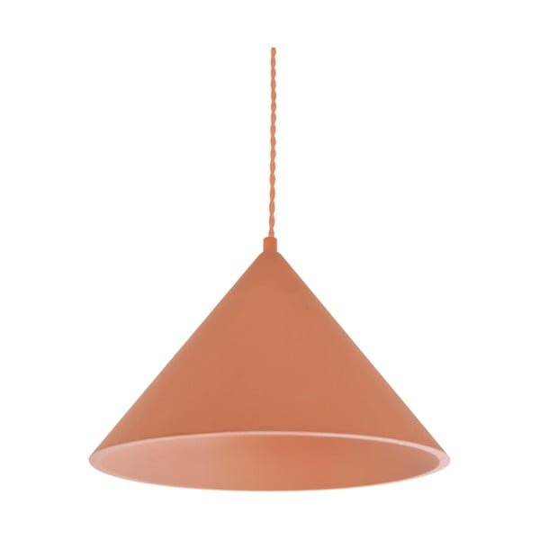 Závěsné svítidlo v cihlové barvě s kamenným stínidlem ø 30 cm Vilma – SULION-image-3