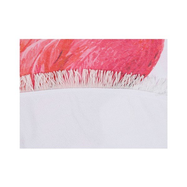 Barevná plážová osuška ze 100% bavlny Flamingos, ⌀ 150 cm-image-1