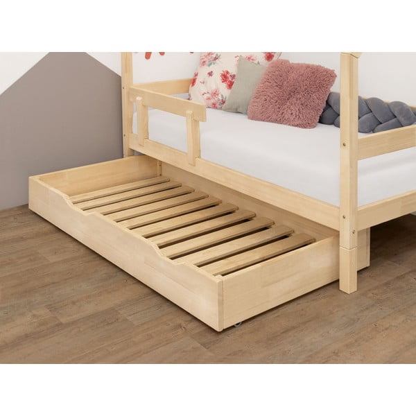 Bílý šuplík pod postel s roštem a plným dnem Benlemi Buddy, 90 x 180 cm-image-1