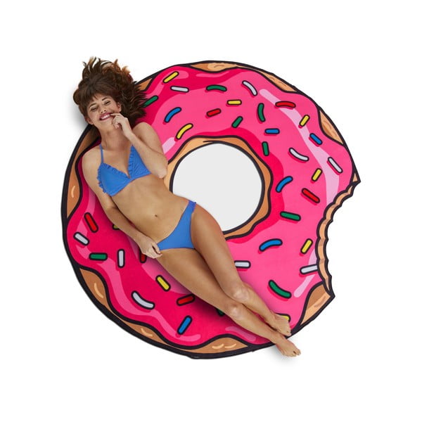 Plážová deka ve tvaru donutu Big Mouth Inc., ⌀ 152 cm