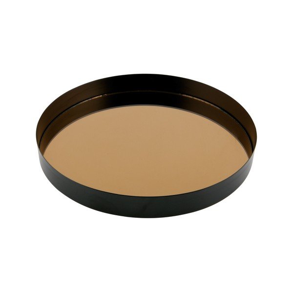 Černý podnos WOOOD Jay, Ø 30 cm