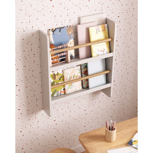 Bílá patrová dětská police 50 cm Gopi – Kave Home-image-3