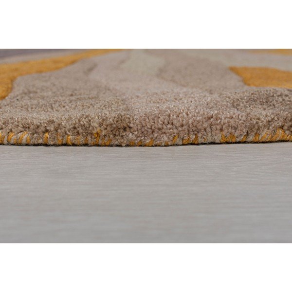 Žlutý koberec Flair Rugs Splinter, ⌀ 135 cm-image-2